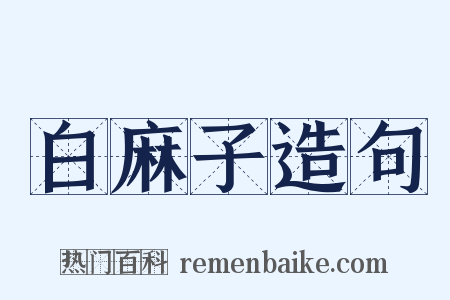 白麻子造句是什么意思的图片